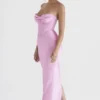 Charmaine rosa korsetter-maxidress