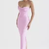 Charmaine rosa korsetter-maxidress