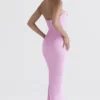 Charmaine rosa korsetter-maxidress