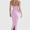 Charmaine rosa korsetter-maxidress