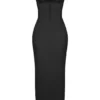 Charmaine svart korsetter-maxidress