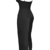 Charmaine svart korsetter-maxidress