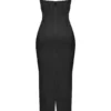 Charmaine svart korsetter-maxidress