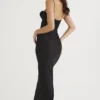 Charmaine svart korsetter-maxidress
