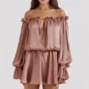 Chaya Hazelnut Off Shoulder Kjoler