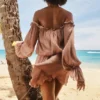 Chaya Hazelnut Off Shoulder Kjoler