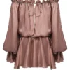 Chaya Hazelnut Off Shoulder Kjoler