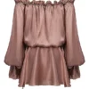 Chaya Hazelnut Off Shoulder Kjoler