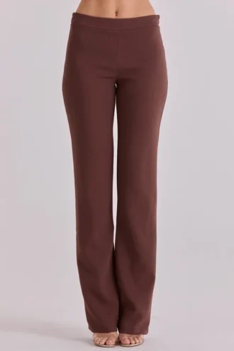 Chiara Espresso Brown bukser med rette ben