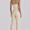 Chiara Vintage Ivory Crepe Straight Leg Bukser