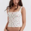 Chicca Rose Print Floral Topper