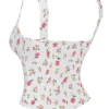 Chicca Rose Print Floral Topper