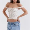 Chicca Rose Print Floral Topper