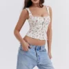 Chicca Rose Print Floral Topper