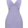 Christa brodert lavendel minikjole