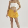 Clarice Tangerine Floaty Layered Mini Skjørt
