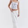 Cleo Ivory Linen Mix-bukser