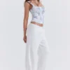 Cleo Ivory Linen Mix-bukser