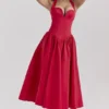 Coquette Scarlet halterneck-midikjoler
