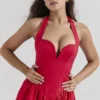 Coquette Scarlet halterneck-midikjoler