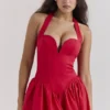 Coquette Scarlet halterneck-midikjoler