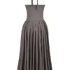 Coquette Smoke Halter Midi-kjoler