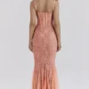 Cordelia Sorbet Lace Godet Maxi Kjoler