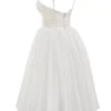 Countess French Dove Tulle Midi-kjoler