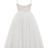 Countess French Dove Tulle Midi-kjoler