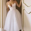Countess French Dove Tulle Midi-kjoler