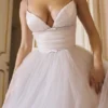 Countess French Dove Tulle Midi-kjoler