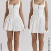 Cupid hvit plissert minikjole