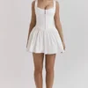 Cupid hvit plissert minikjole
