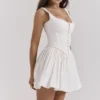 Cupid hvit plissert minikjole