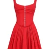 Cupid Scarlet plissert minikjole