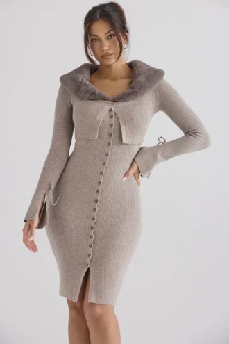 Dahlia beige kashmircardigan