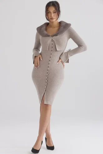 Dahlia beige kashmircardigan