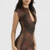 Daphne Antique Copper Lace up Mini Kjoler