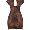 Daphne Antique Copper Lace up Mini Kjoler