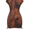 Daphne Antique Copper Lace up Mini Kjoler