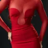 Darcy Scarlet Plunge Midi-kjole
