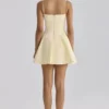 Dolly Lemon Cotton Flared Mini Sommerkjoler