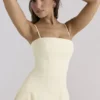 Dolly Lemon Stretch Cotton A-Line Midi Sommerkjoler