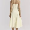 Dolly Lemon Stretch Cotton A-Line Midi Sommerkjoler