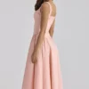 Dorothy Peach Cotton Midi Sommerkjoler