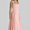 Dorothy Peach Cotton Midi Sommerkjoler