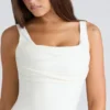 Drape Neck Ivory Korsetter Top
