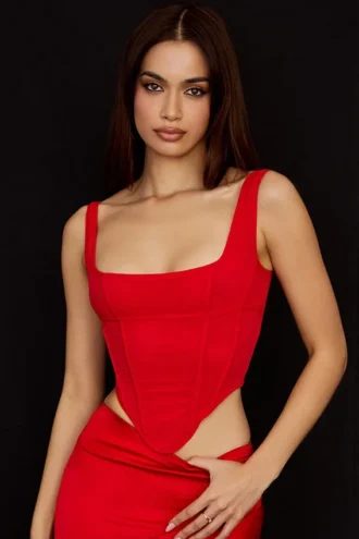 Edetta Scarlet Mesh-korsetter