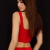Edetta Scarlet Mesh-korsetter