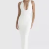Eleanora Ivory Plunge Maxi Kjol